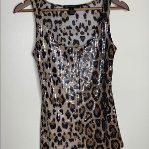 INC Leopard Print Tank